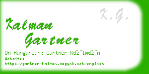 kalman gartner business card
